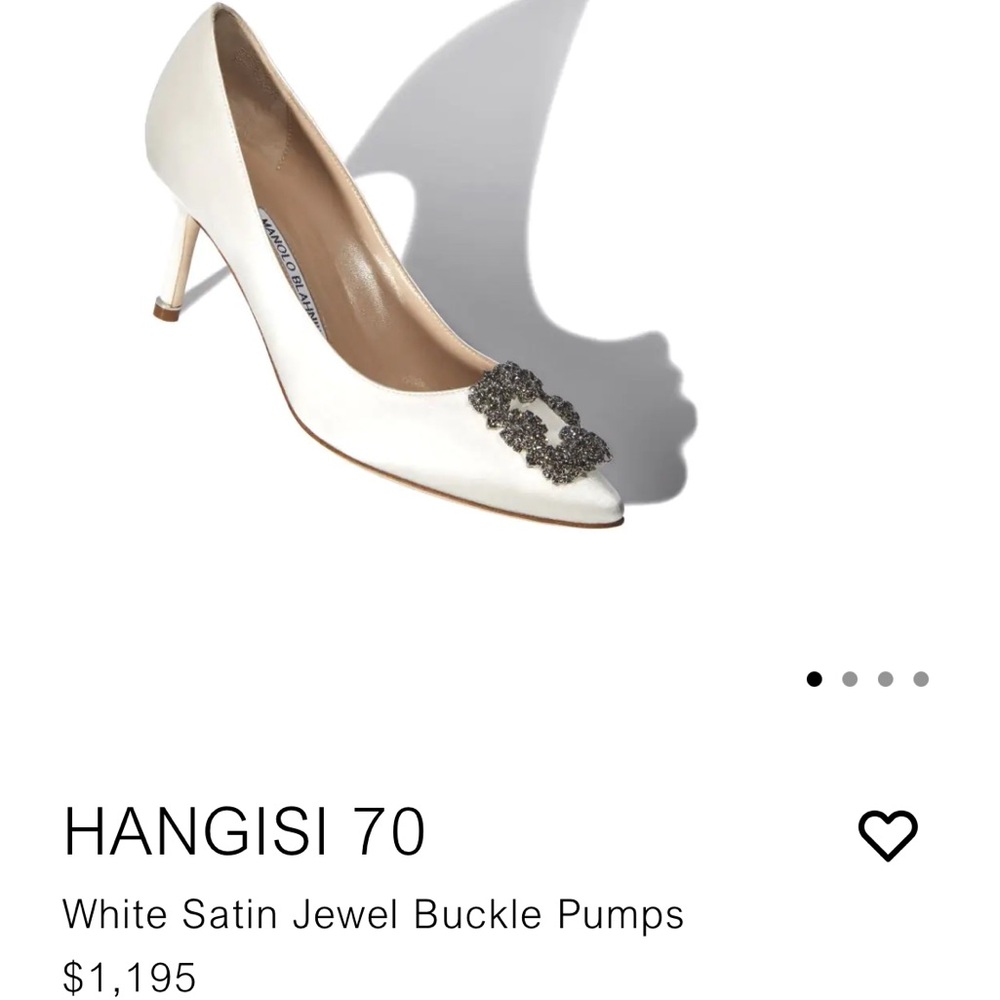 White satin classic manolo blahnik hangisi 70. Wedding shoes.